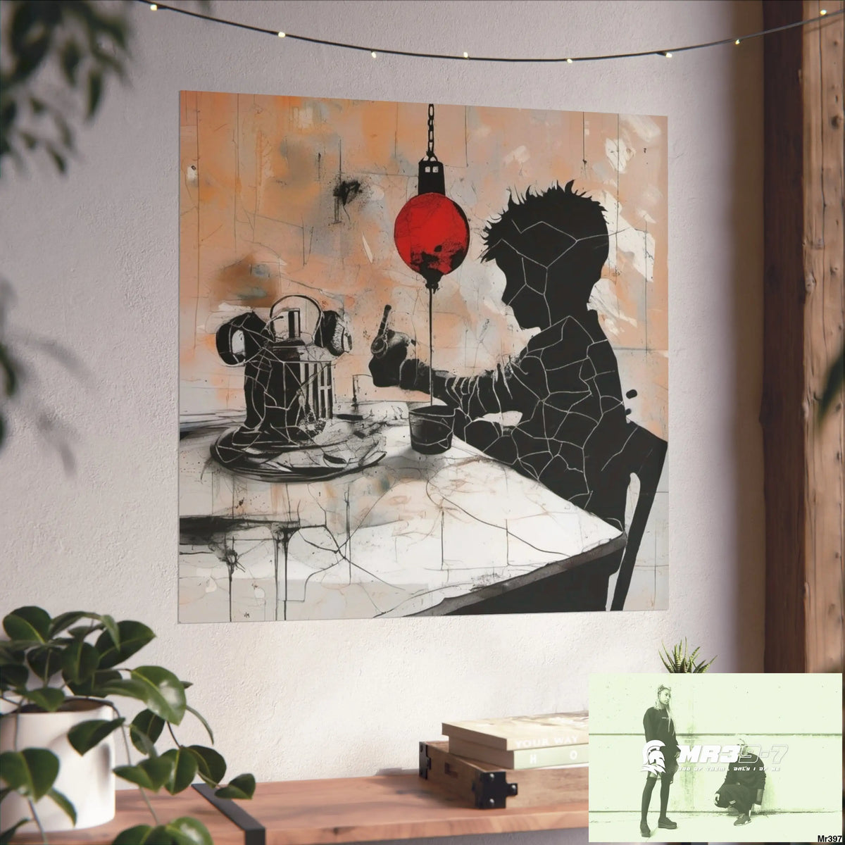 Banksy Style DAHAB GOLD — SCENE 4 Chain Around the Neckno 1 Fine Art Posters Poster