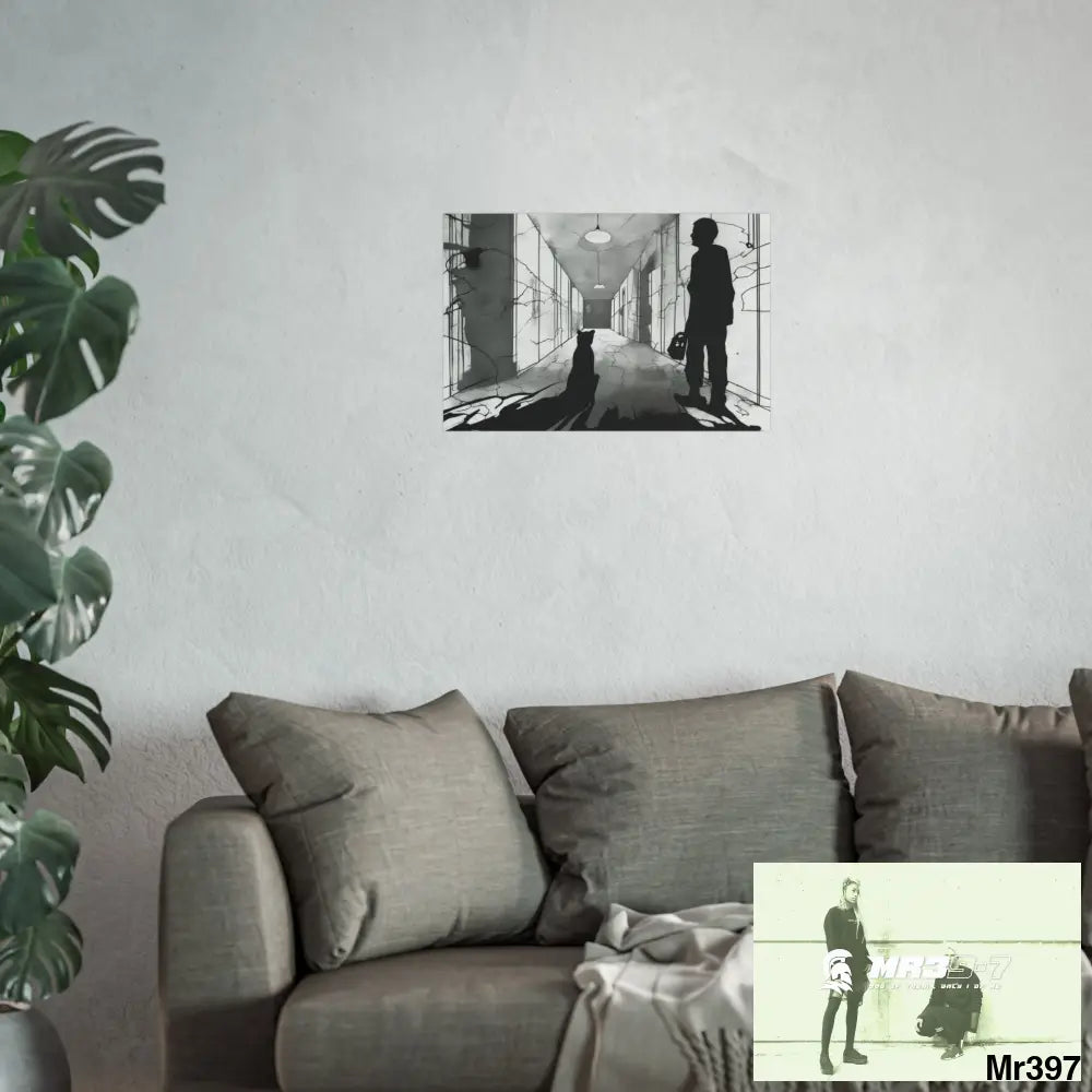 Banksy Style DAHAB GOLD SCENE 6—No 3 Walking Toward the Doorway Fine Art Posters Poster