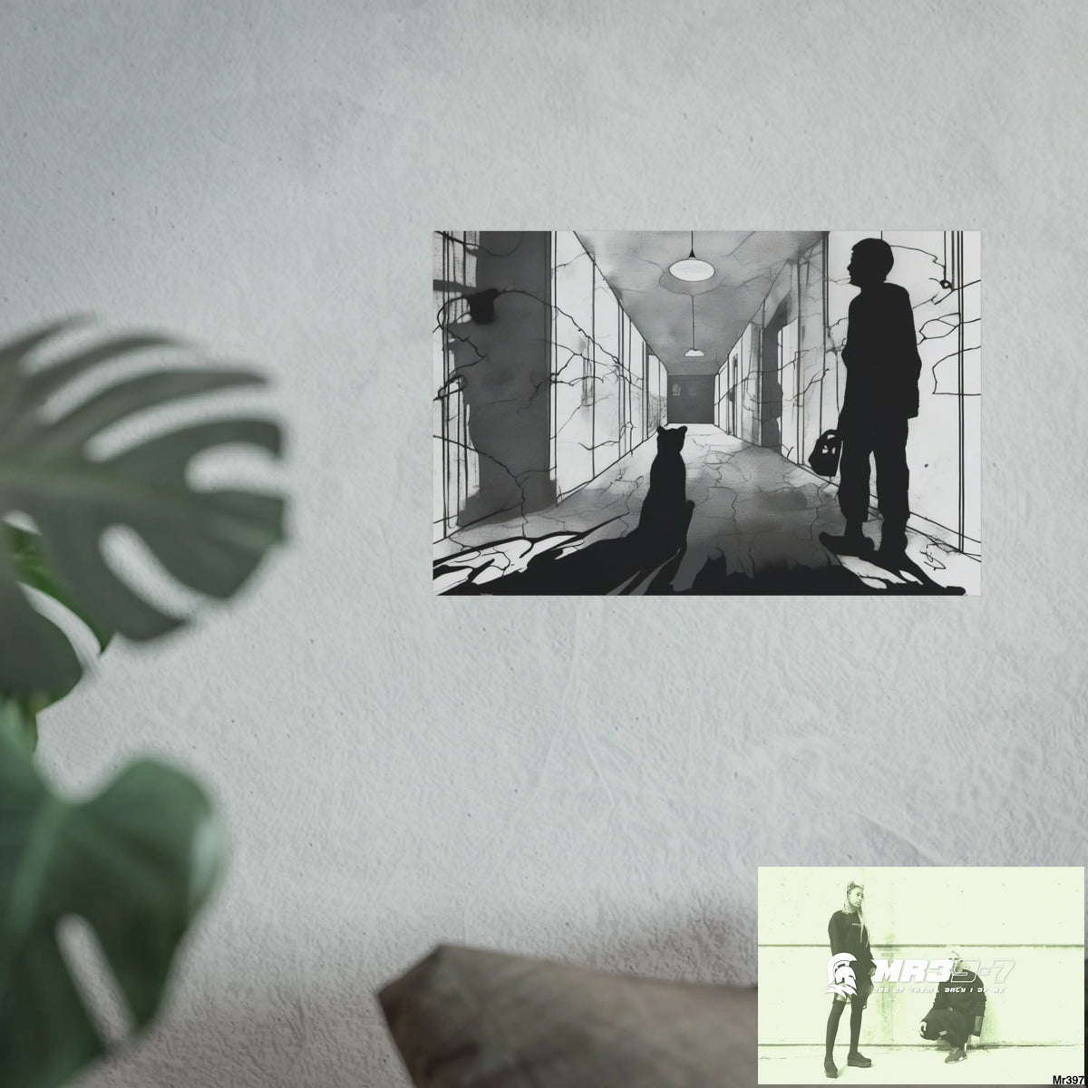 Banksy Style DAHAB GOLD SCENE 6—No 3 Walking Toward the Doorway Fine Art Posters Poster