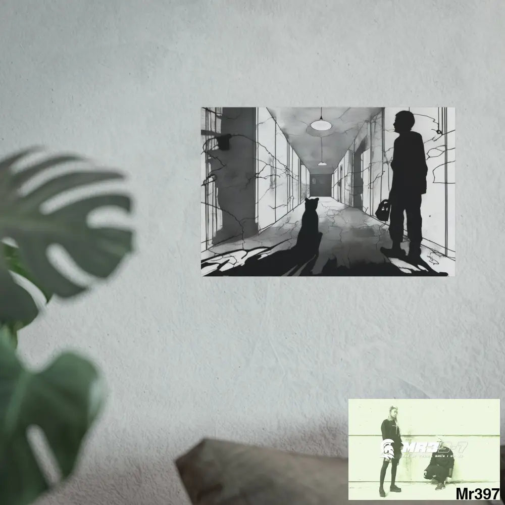 Banksy Style DAHAB GOLD SCENE 6—No 3 Walking Toward the Doorway Fine Art Posters Poster