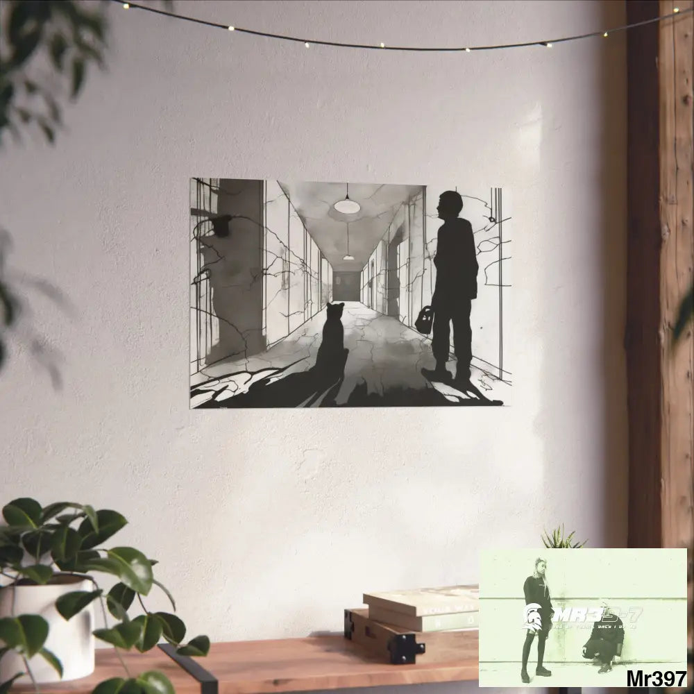 Banksy Style DAHAB GOLD SCENE 6—No 3 Walking Toward the Doorway Fine Art Posters Poster
