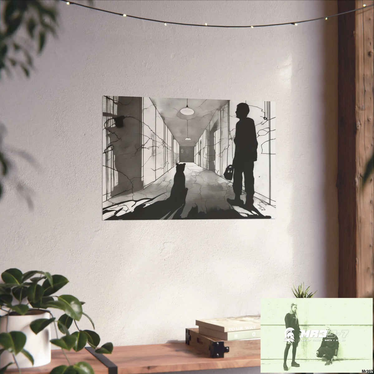 Banksy Style DAHAB GOLD SCENE 6—No 3 Walking Toward the Doorway Fine Art Posters Poster