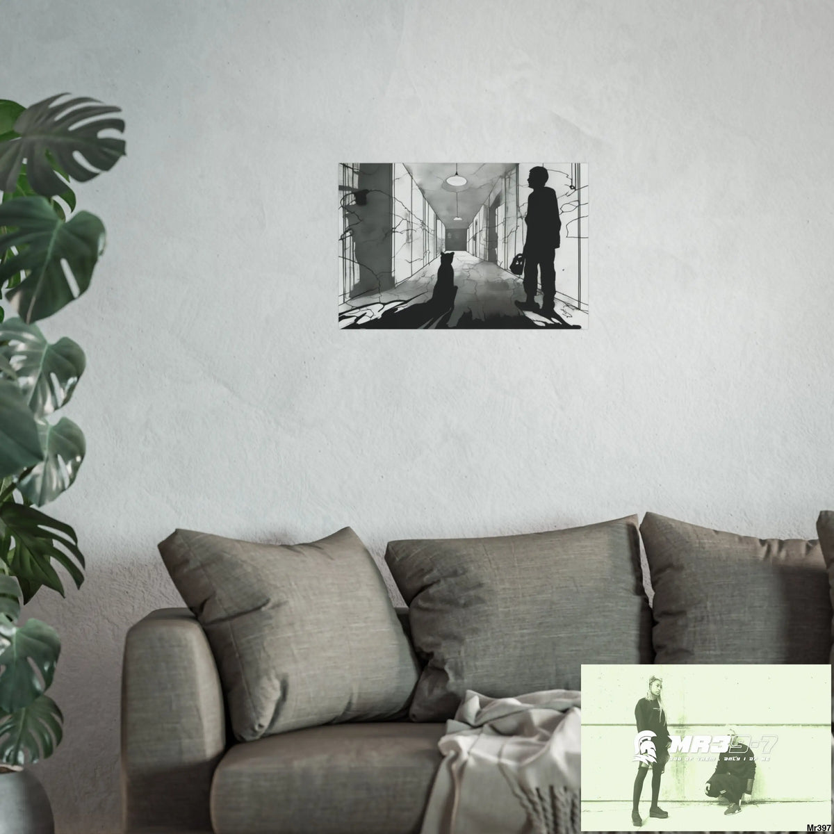 Banksy Style DAHAB GOLD SCENE 6—No 3 Walking Toward the Doorway Fine Art Posters Poster