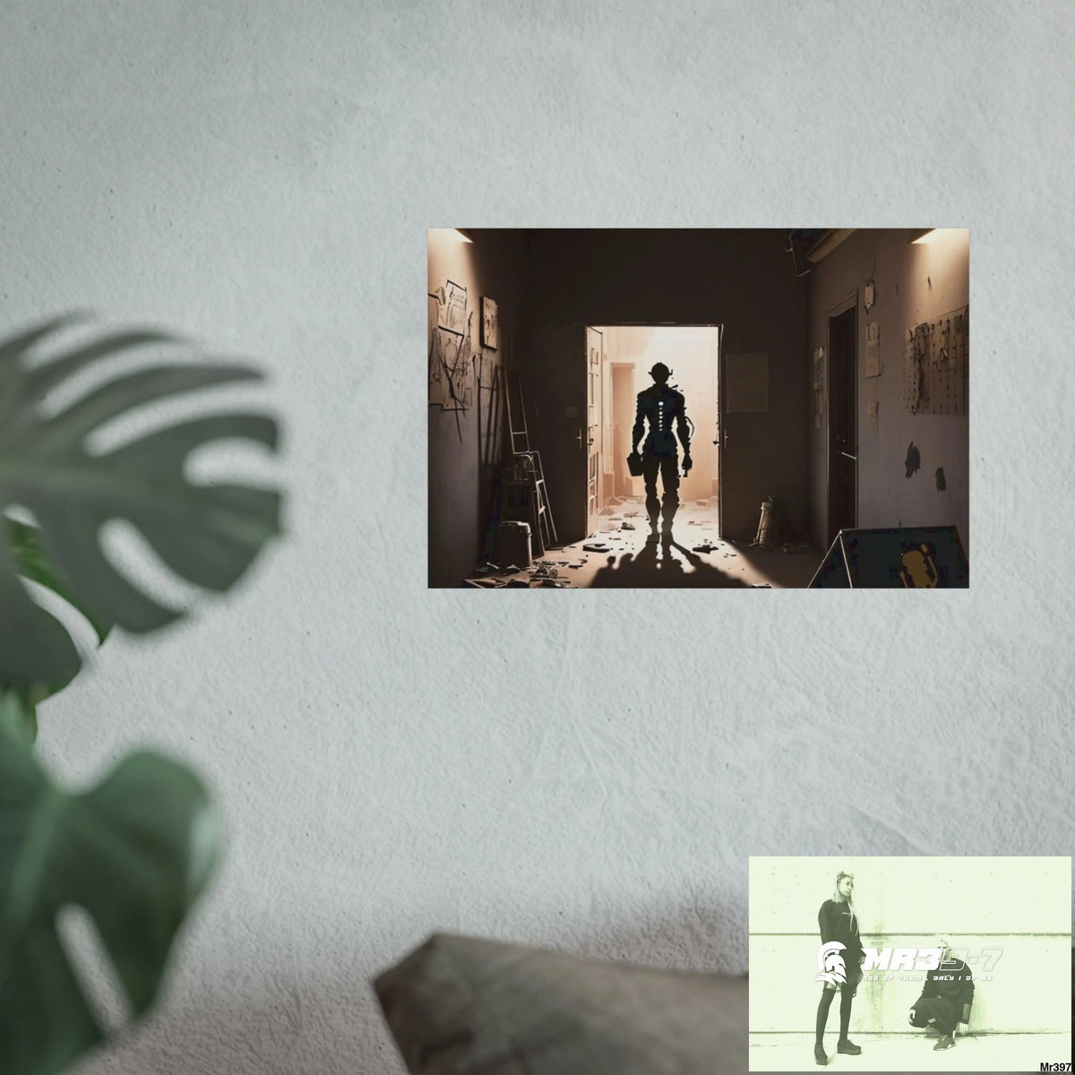 Banksy Style DAHAB GOLD SCENE 6—No 4 Walking Toward the Doorway Fine Art Posters Poster