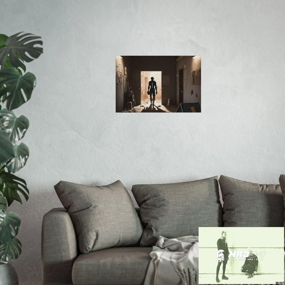 Banksy Style DAHAB GOLD SCENE 6—No 4 Walking Toward the Doorway Fine Art Posters Poster