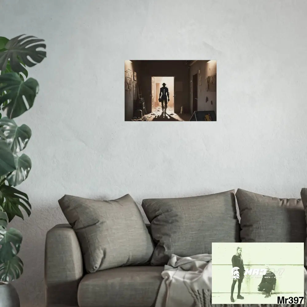 Banksy Style DAHAB GOLD SCENE 6—No 4 Walking Toward the Doorway Fine Art Posters Poster