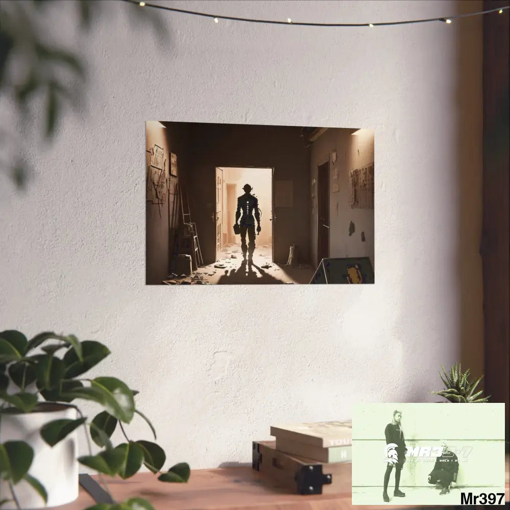 Banksy Style DAHAB GOLD SCENE 6—No 4 Walking Toward the Doorway Fine Art Posters Poster