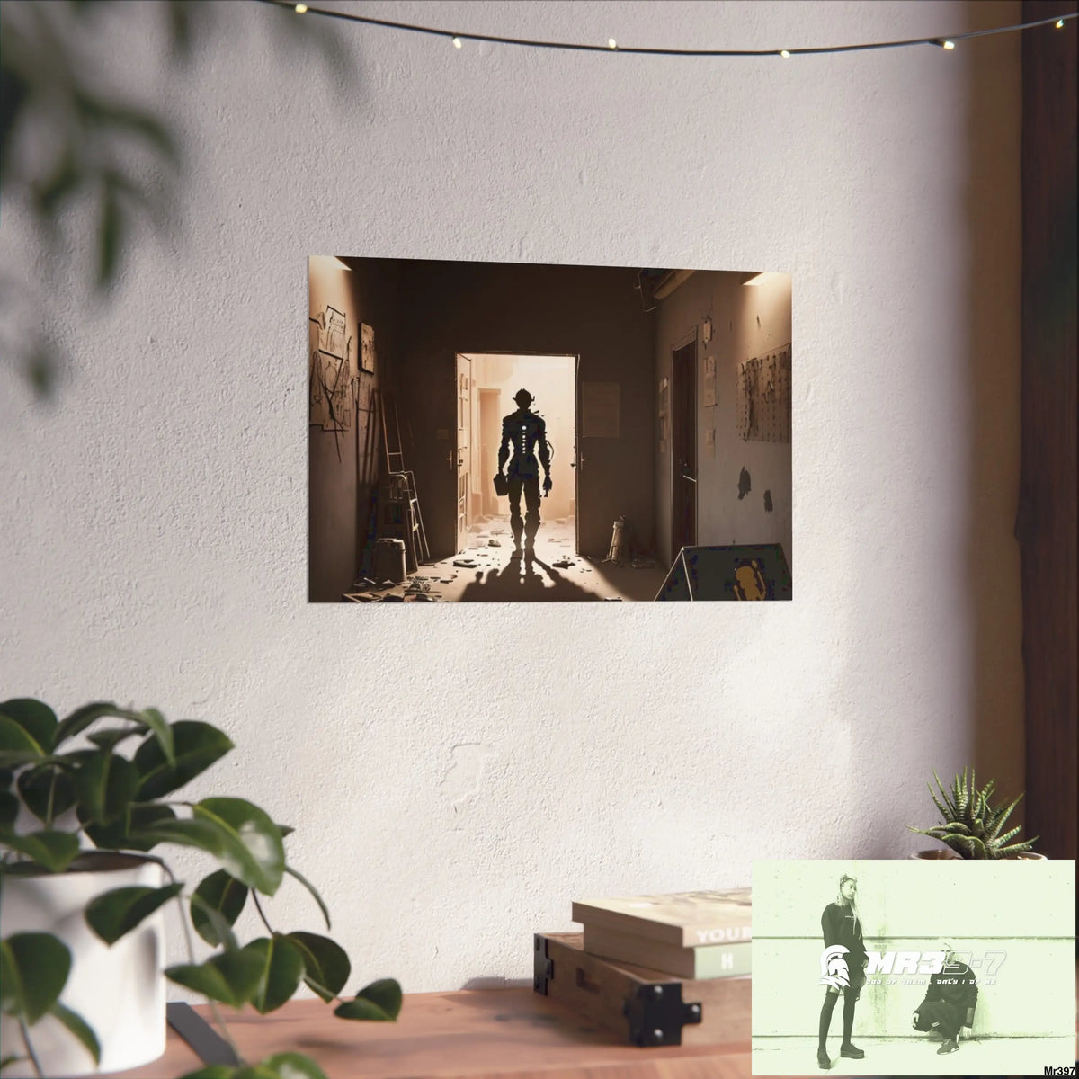 Banksy Style DAHAB GOLD SCENE 6—No 4 Walking Toward the Doorway Fine Art Posters Poster