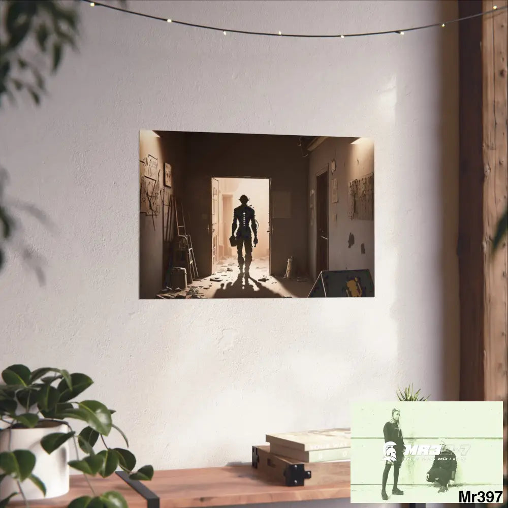 Banksy Style DAHAB GOLD SCENE 6—No 4 Walking Toward the Doorway Fine Art Posters Poster