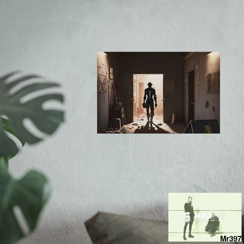 Banksy Style DAHAB GOLD SCENE 6—No 4 Walking Toward the Doorway Fine Art Posters Poster