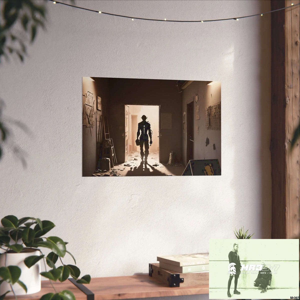 Banksy Style DAHAB GOLD SCENE 6—No 4 Walking Toward the Doorway Fine Art Posters Poster