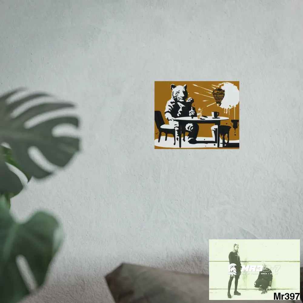 Banksy Style DAHAB GOLD SCENE 7“The Table Test – The Cup The Penny The Chain & The Instructions” no 1 Fine Art Posters