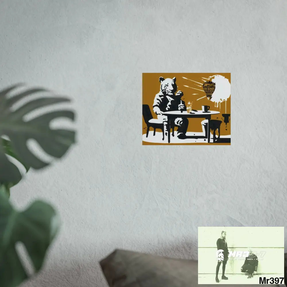 Banksy Style DAHAB GOLD SCENE 7“The Table Test – The Cup The Penny The Chain & The Instructions” no 1 Fine Art Posters