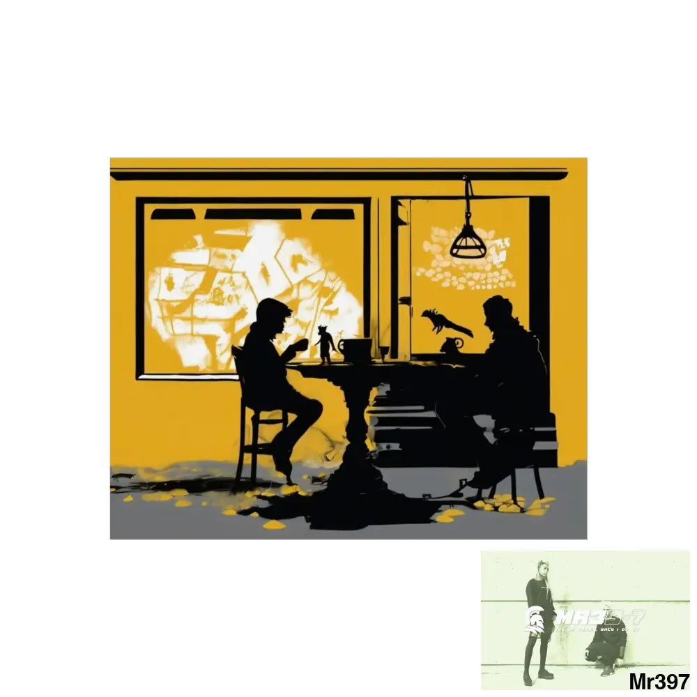 Banksy Style DAHAB GOLD SCENE 7“The Table Test – The Cup The Penny The Chain & The Instructions” no 2 Fine Art Posters
