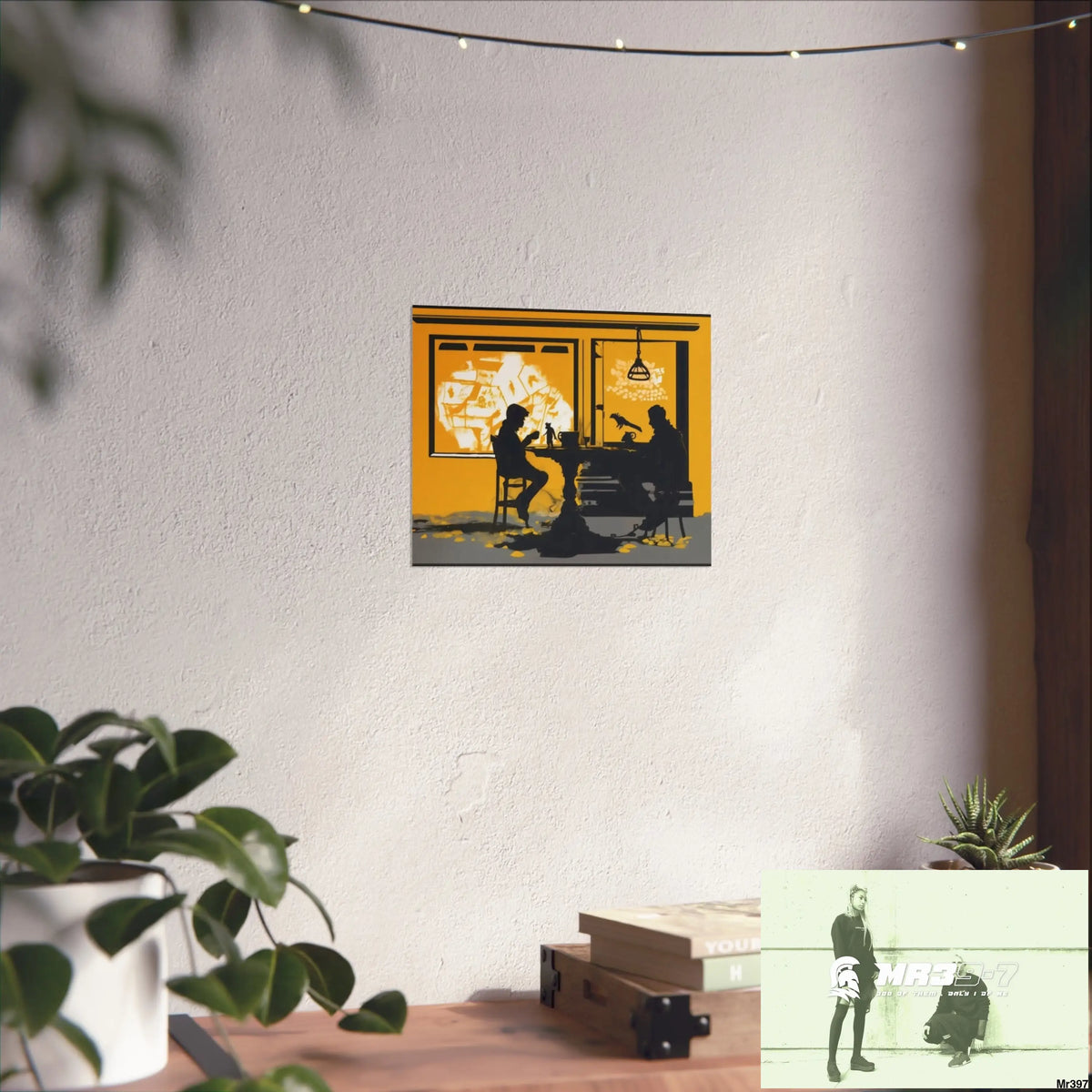 Banksy Style DAHAB GOLD SCENE 7“The Table Test – The Cup The Penny The Chain & The Instructions” no 2 Fine Art Posters