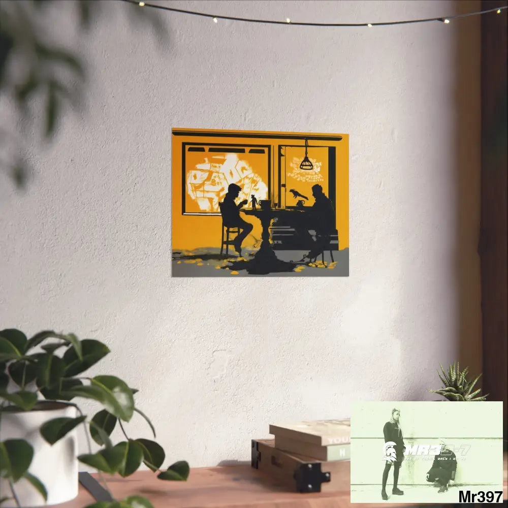 Banksy Style DAHAB GOLD SCENE 7“The Table Test – The Cup The Penny The Chain & The Instructions” no 2 Fine Art Posters