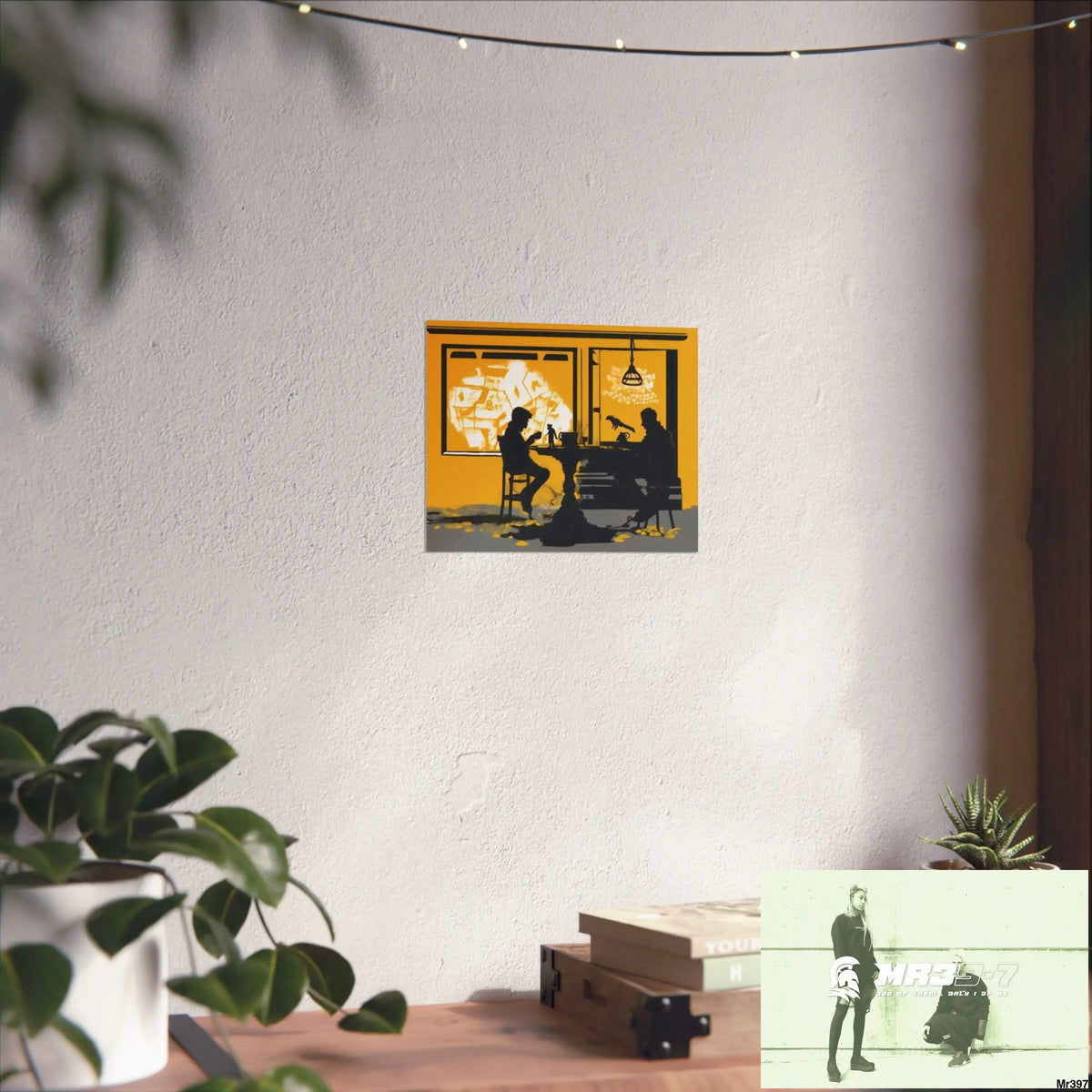 Banksy Style DAHAB GOLD SCENE 7“The Table Test – The Cup The Penny The Chain & The Instructions” no 2 Fine Art Posters