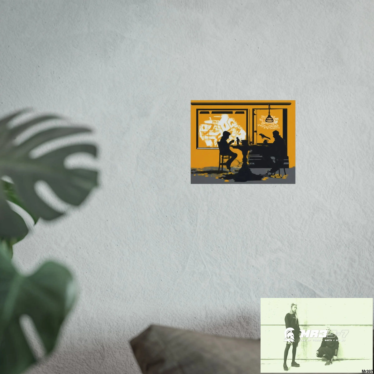 Banksy Style DAHAB GOLD SCENE 7“The Table Test – The Cup The Penny The Chain & The Instructions” no 2 Fine Art Posters