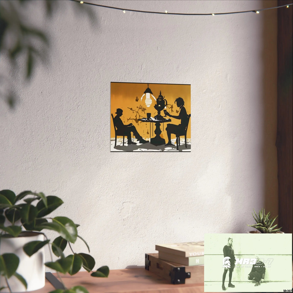 Banksy Style DAHAB GOLD SCENE 7“The Table Test – The Cup The Penny The Chain & The Instructions” no 3 Fine Art Posters
