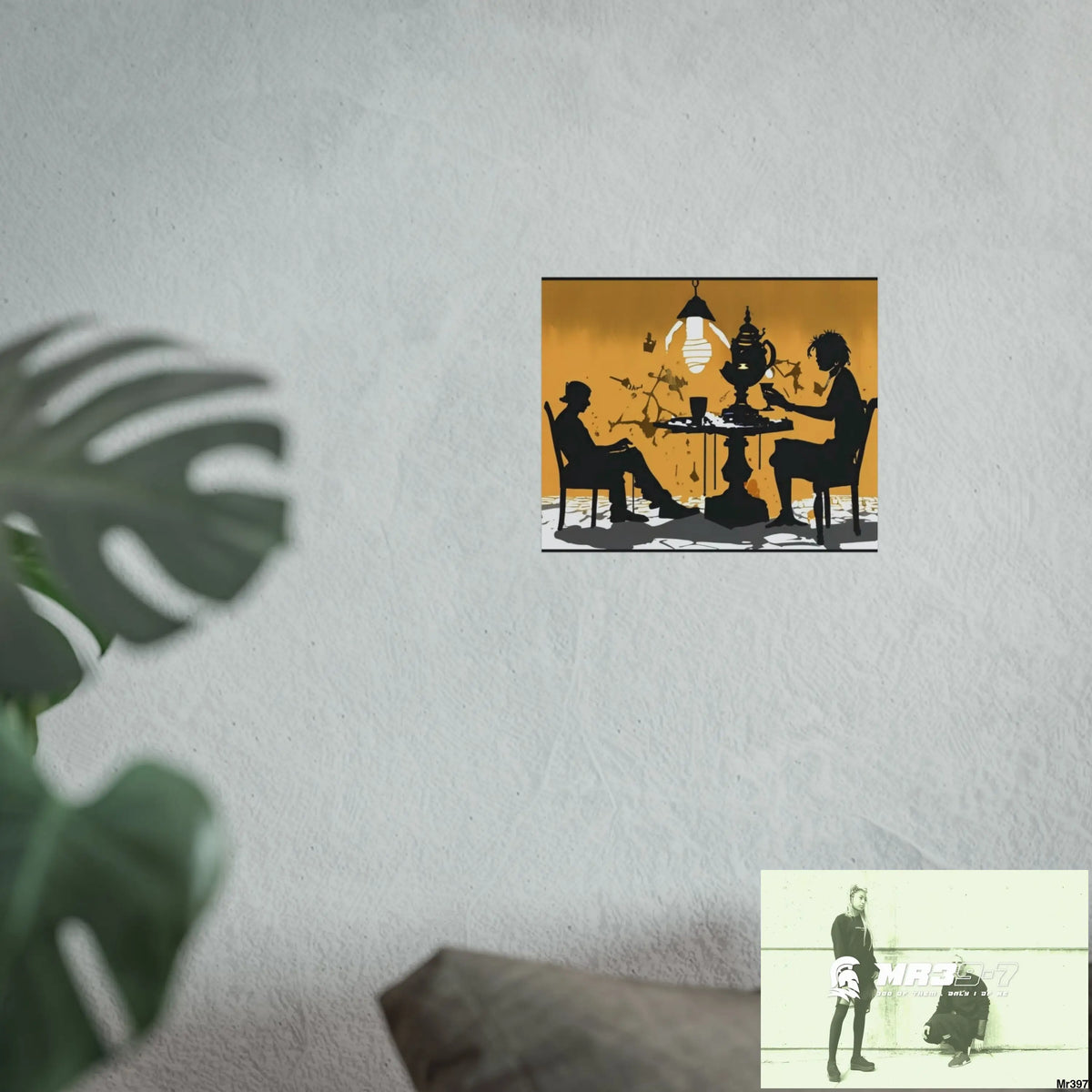 Banksy Style DAHAB GOLD SCENE 7“The Table Test – The Cup The Penny The Chain & The Instructions” no 3 Fine Art Posters