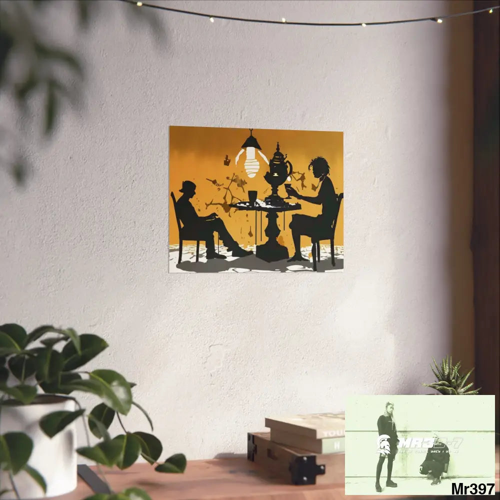 Banksy Style DAHAB GOLD SCENE 7“The Table Test – The Cup The Penny The Chain & The Instructions” no 3 Fine Art Posters