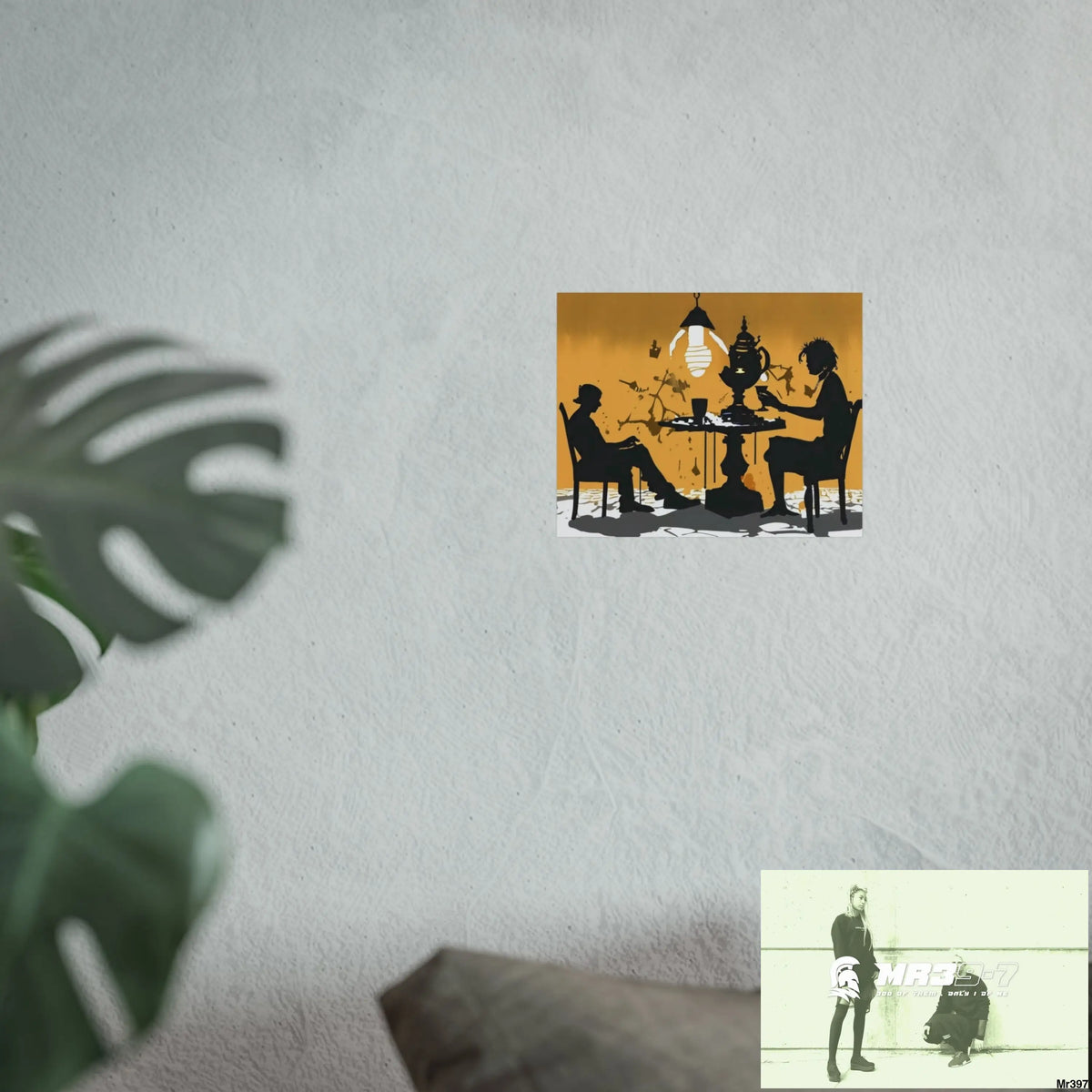 Banksy Style DAHAB GOLD SCENE 7“The Table Test – The Cup The Penny The Chain & The Instructions” no 3 Fine Art Posters