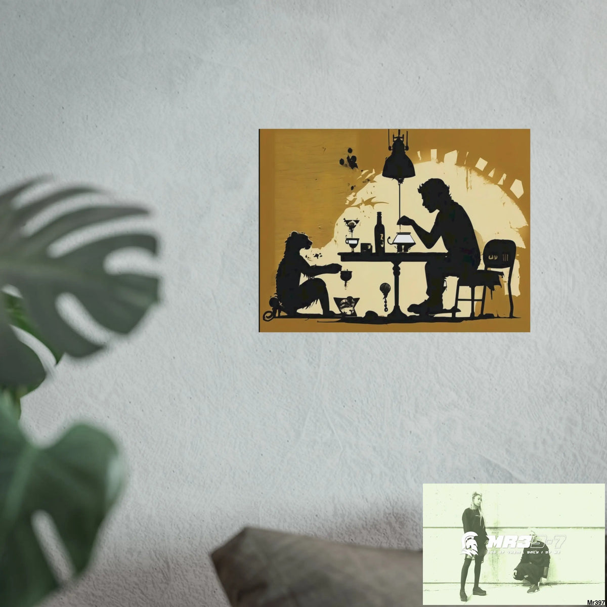 Banksy Style DAHAB GOLD SCENE 7“The Table Test – The Cup The Penny The Chain & The Instructions” no 4 Fine Art Posters