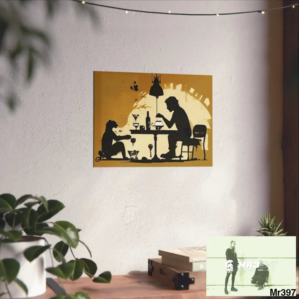 Banksy Style DAHAB GOLD SCENE 7“The Table Test – The Cup The Penny The Chain & The Instructions” no 4 Fine Art Posters