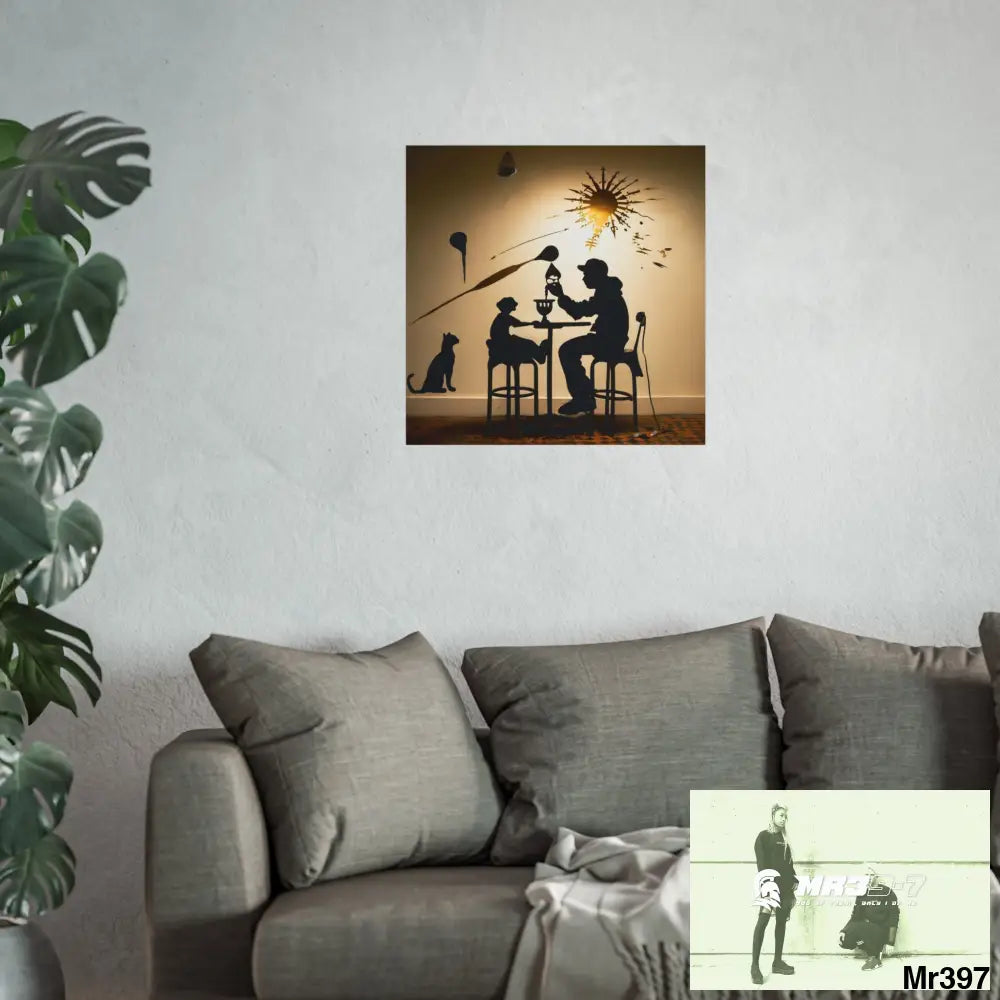 Banksy Style DAHAB GOLD SCENE 7“The Table Test – The Cup The Penny The Chain & The Instructions” no 5 Fine Art Posters