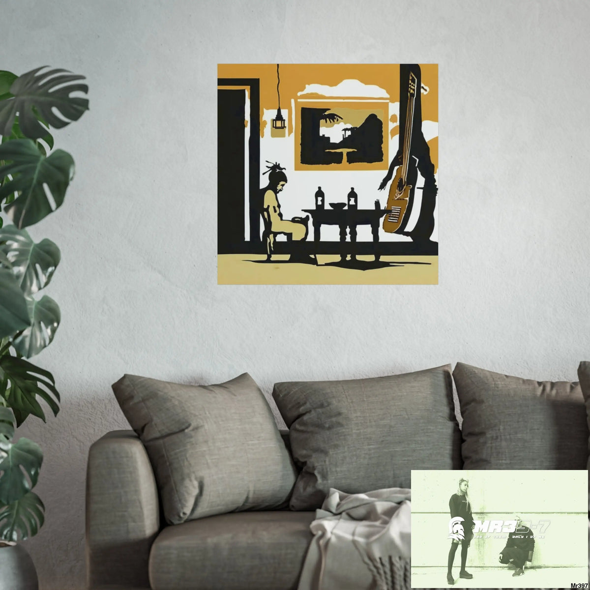 Banksy Style DAHAB GOLD SCENE 8 “The Suitcase The Saws The Rope The Goodbye The Break no 1 Fine Art Posters Poster
