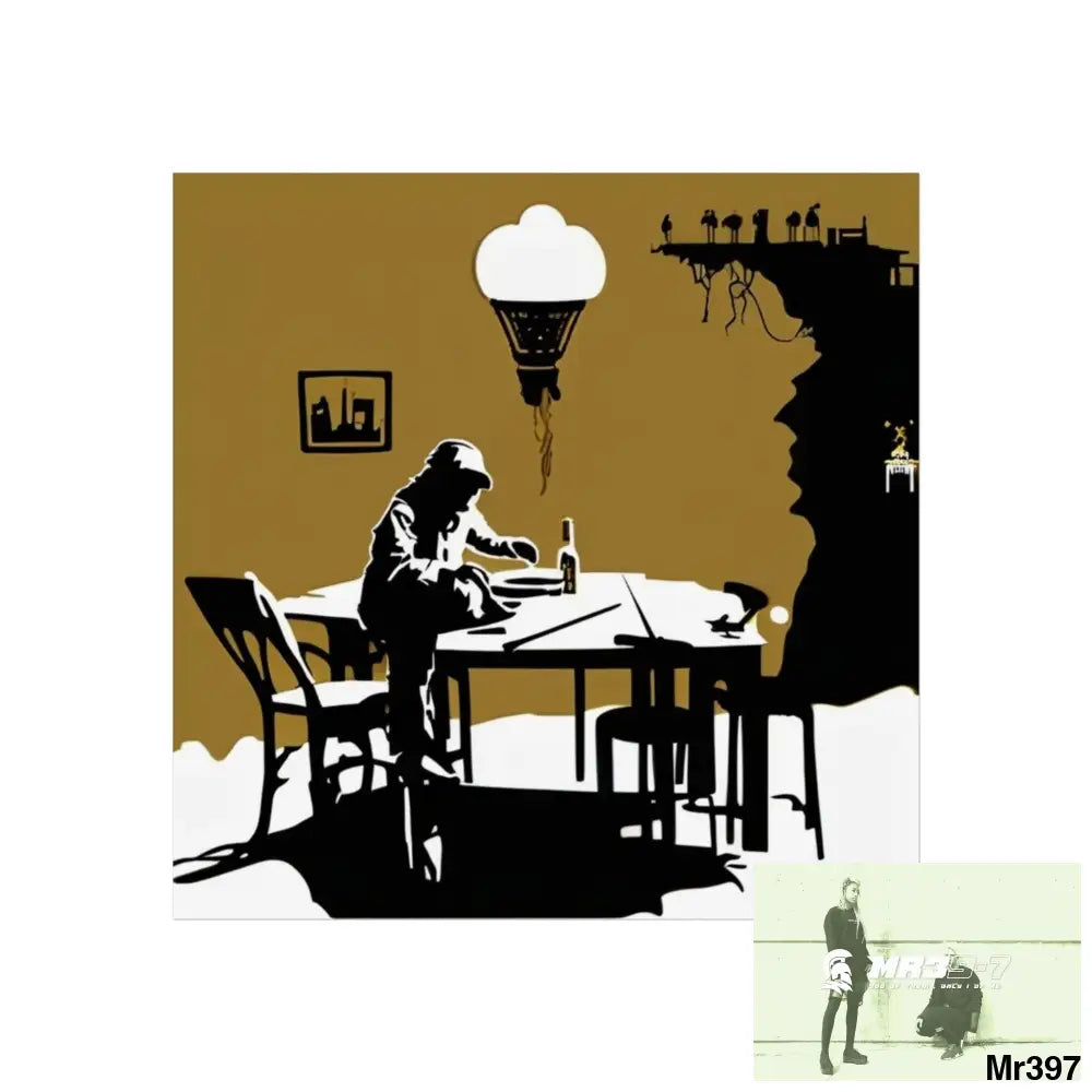 Banksy Style DAHAB GOLD SCENE 8 “The Suitcase The Saws The Rope The Goodbye The Break no 2 Fine Art Posters 24″ x 24″