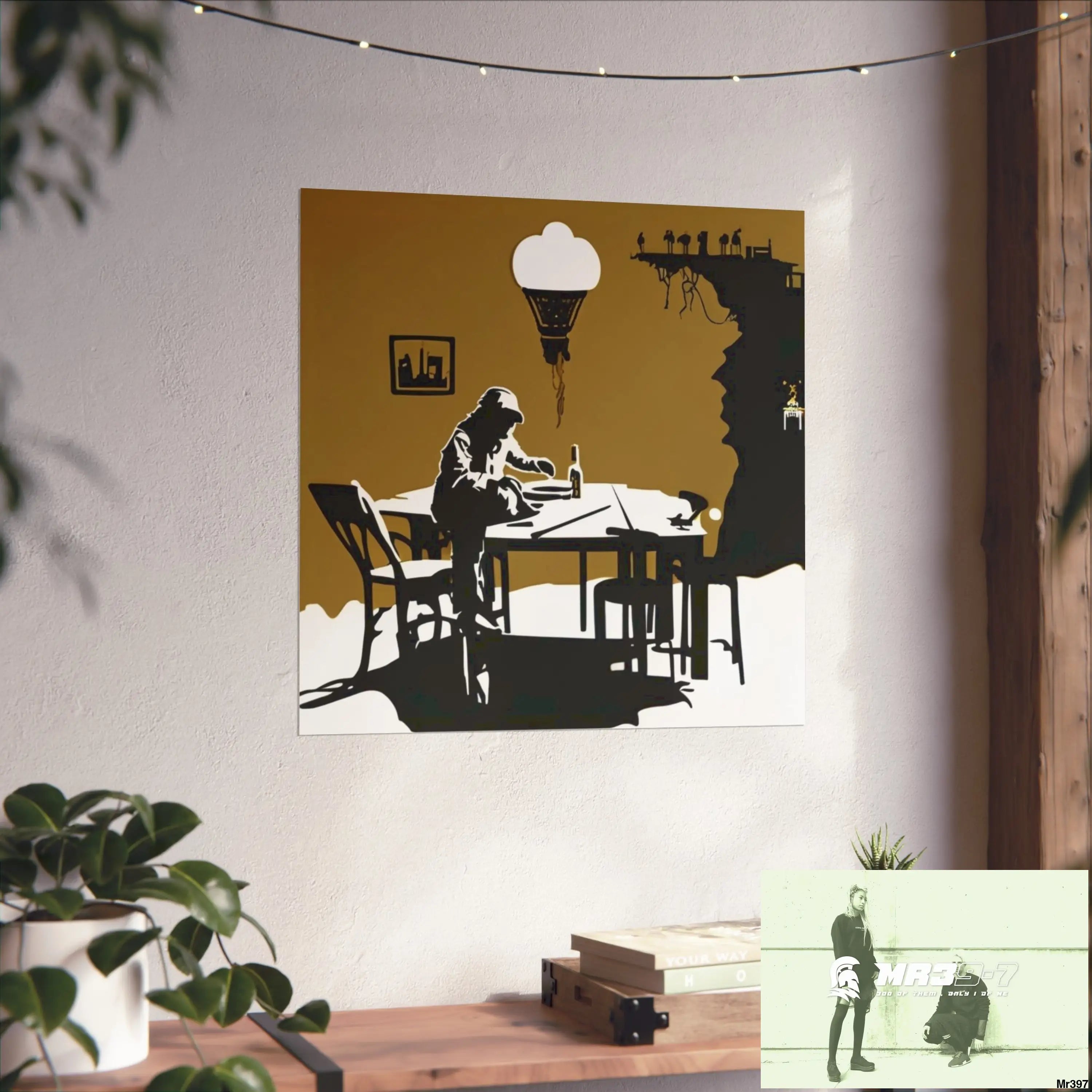 Banksy Style DAHAB GOLD SCENE 8 “The Suitcase The Saws The Rope The Goodbye The Break no 2 Fine Art Posters Poster
