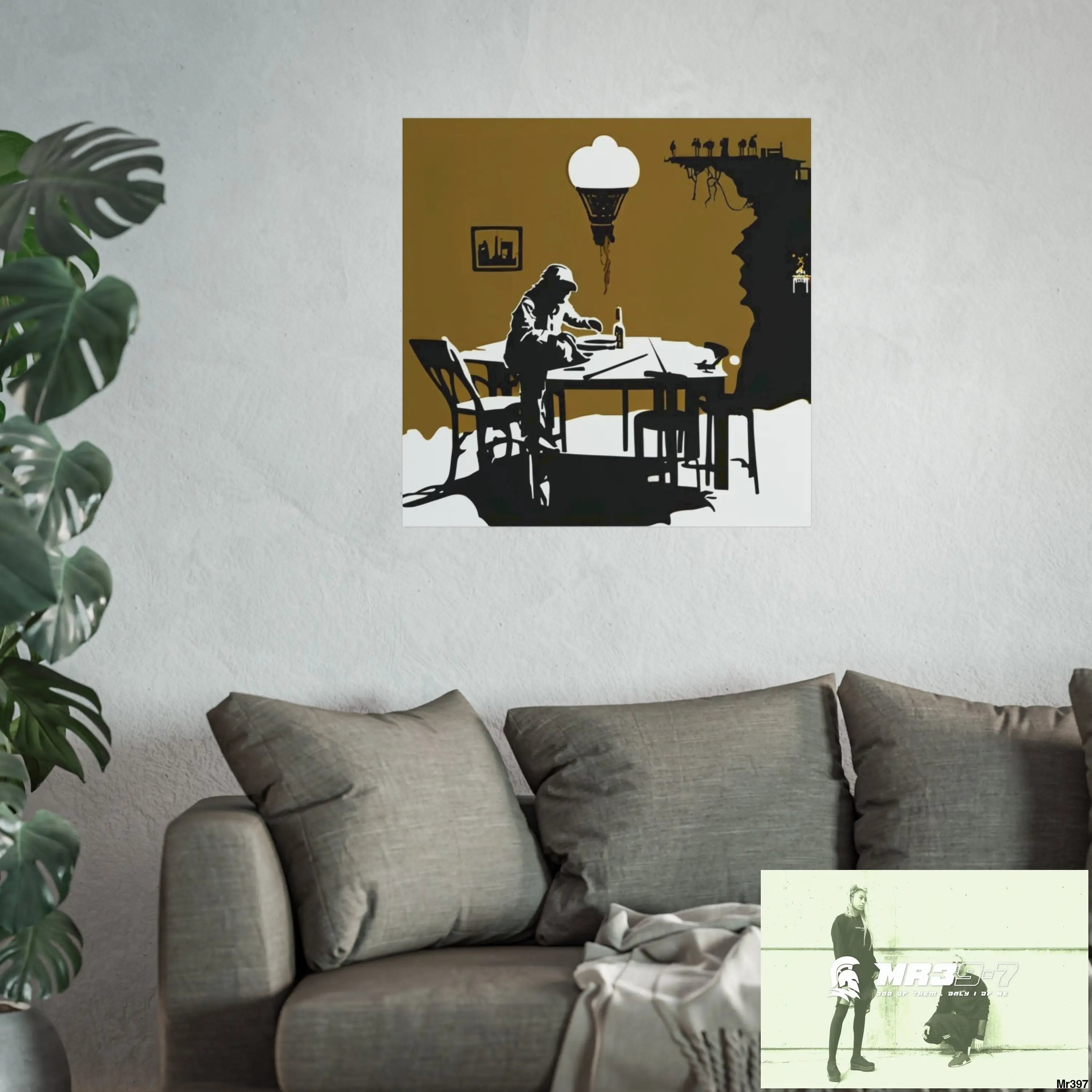 Banksy Style DAHAB GOLD SCENE 8 “The Suitcase The Saws The Rope The Goodbye The Break no 2 Fine Art Posters Poster