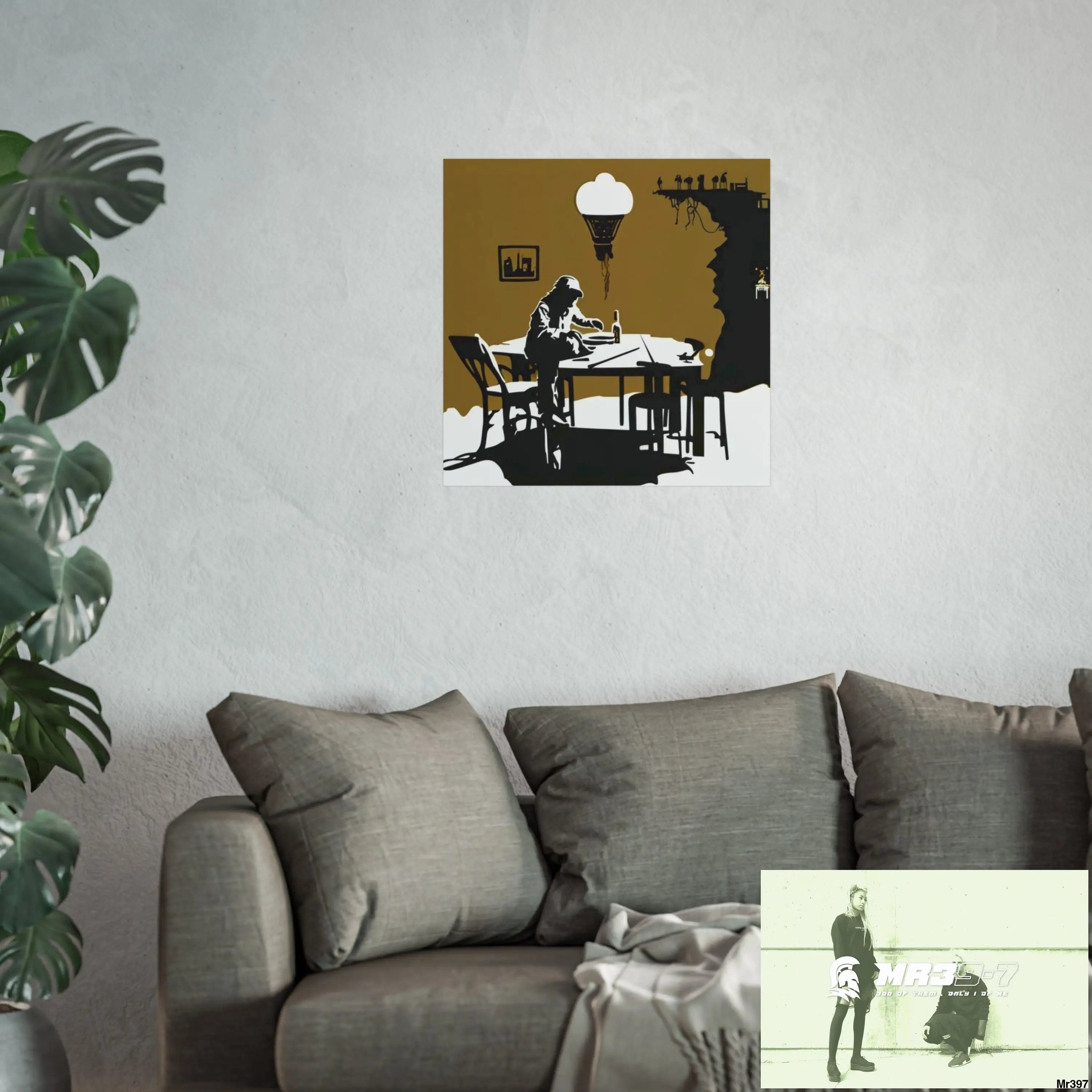 Banksy Style DAHAB GOLD SCENE 8 “The Suitcase The Saws The Rope The Goodbye The Break no 2 Fine Art Posters Poster