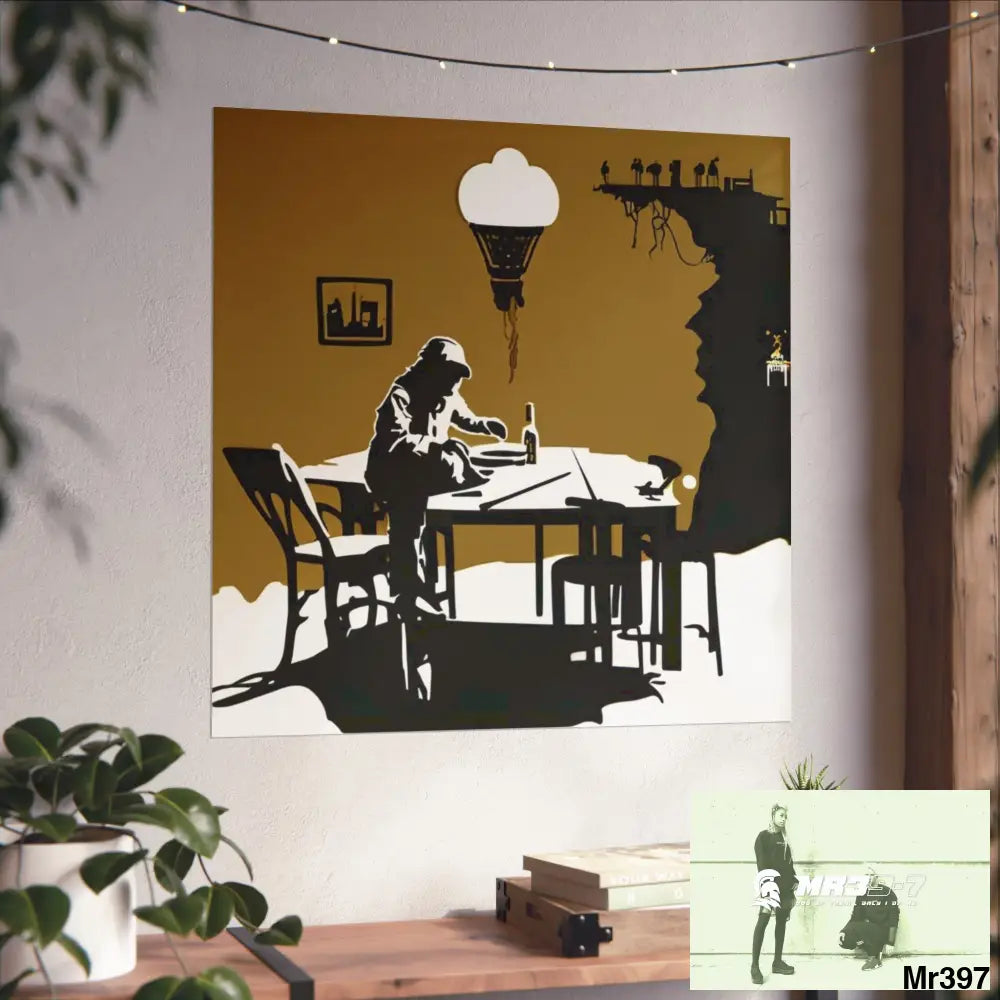 Banksy Style DAHAB GOLD SCENE 8 “The Suitcase The Saws The Rope The Goodbye The Break no 2 Fine Art Posters Poster