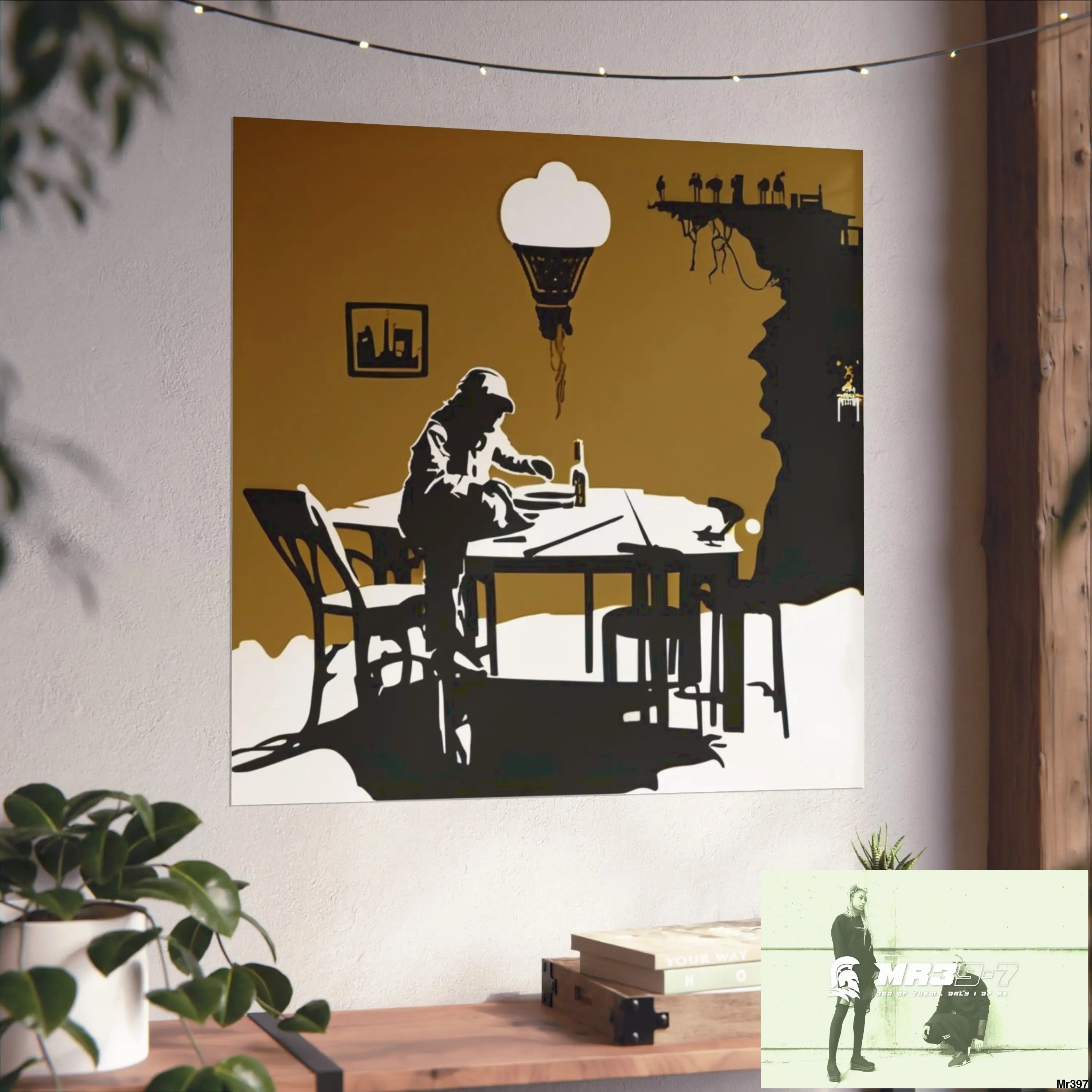 Banksy Style DAHAB GOLD SCENE 8 “The Suitcase The Saws The Rope The Goodbye The Break no 2 Fine Art Posters Poster