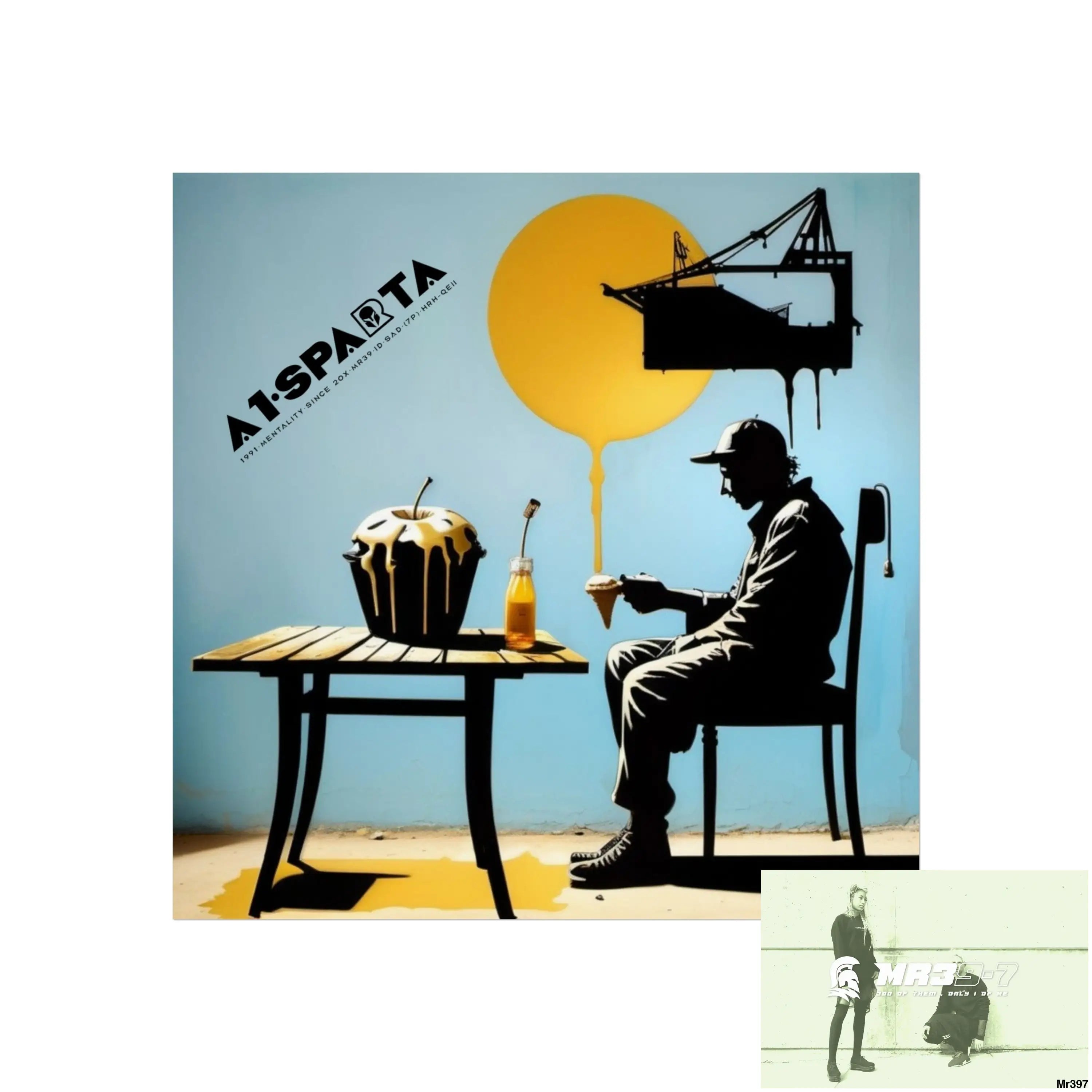 Banksy Style DAHAB GOLD SCENE 8 “The Suitcase The Saws The Rope The Goodbye The Break no 4 Fine Art Posters 16″ x 16″