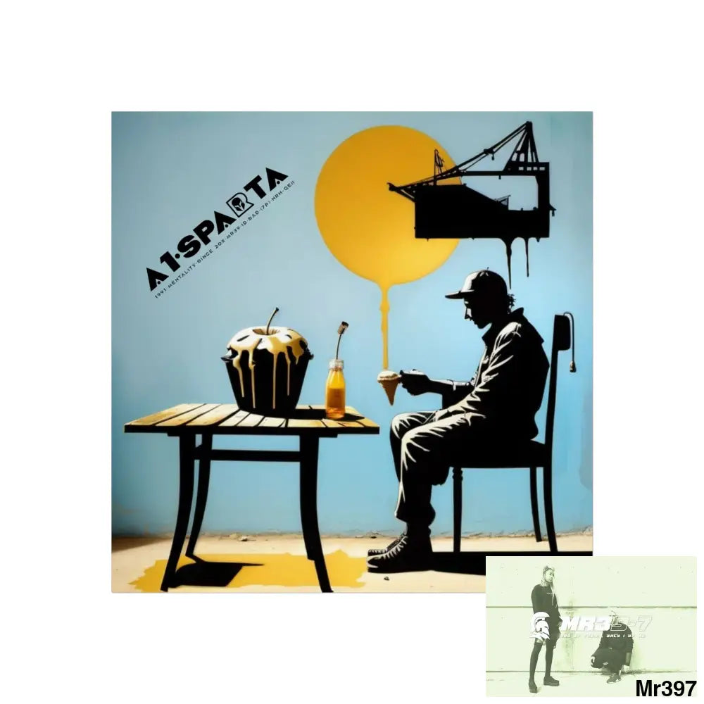 Banksy Style DAHAB GOLD SCENE 8 “The Suitcase The Saws The Rope The Goodbye The Break no 4 Fine Art Posters 30″ x 30″