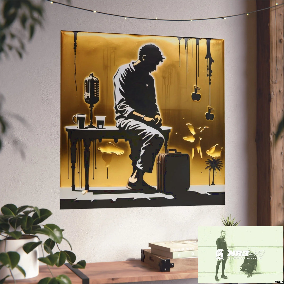 Banksy Style DAHAB GOLD SCENE 8 “The Suitcase The Saws The Rope The Goodbye The Break no 6 Fine Art Posters Poster