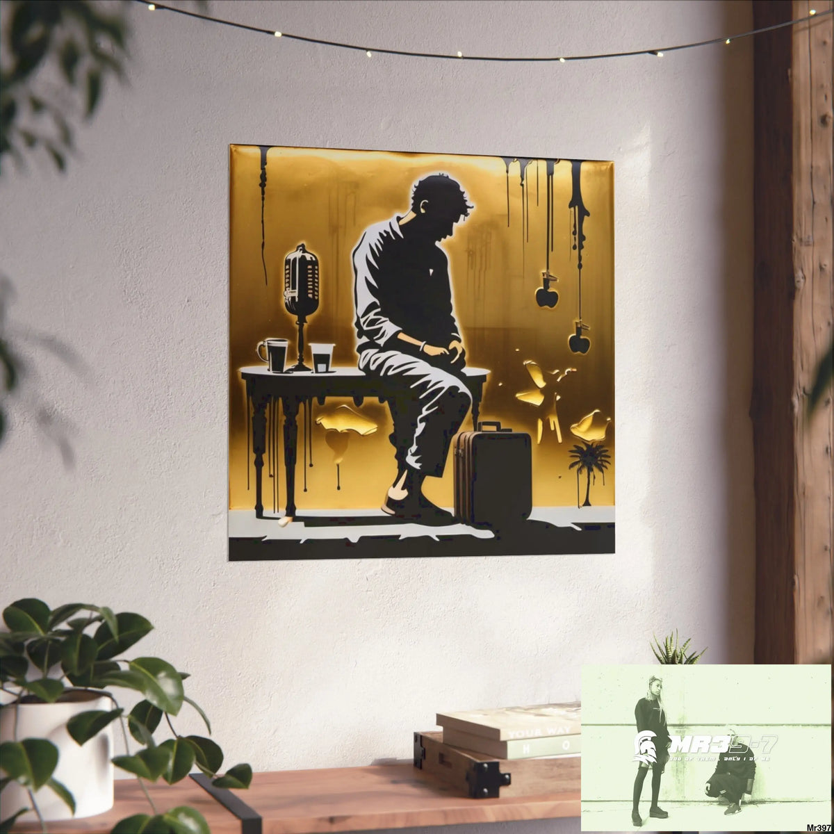 Banksy Style DAHAB GOLD SCENE 8 “The Suitcase The Saws The Rope The Goodbye The Break no 6 Fine Art Posters Poster