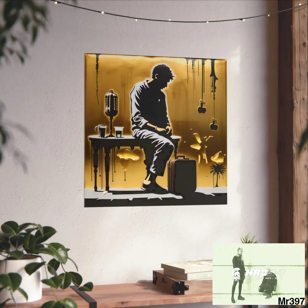 Banksy Style DAHAB GOLD SCENE 8 “The Suitcase The Saws The Rope The Goodbye The Break no 6 Fine Art Posters Poster