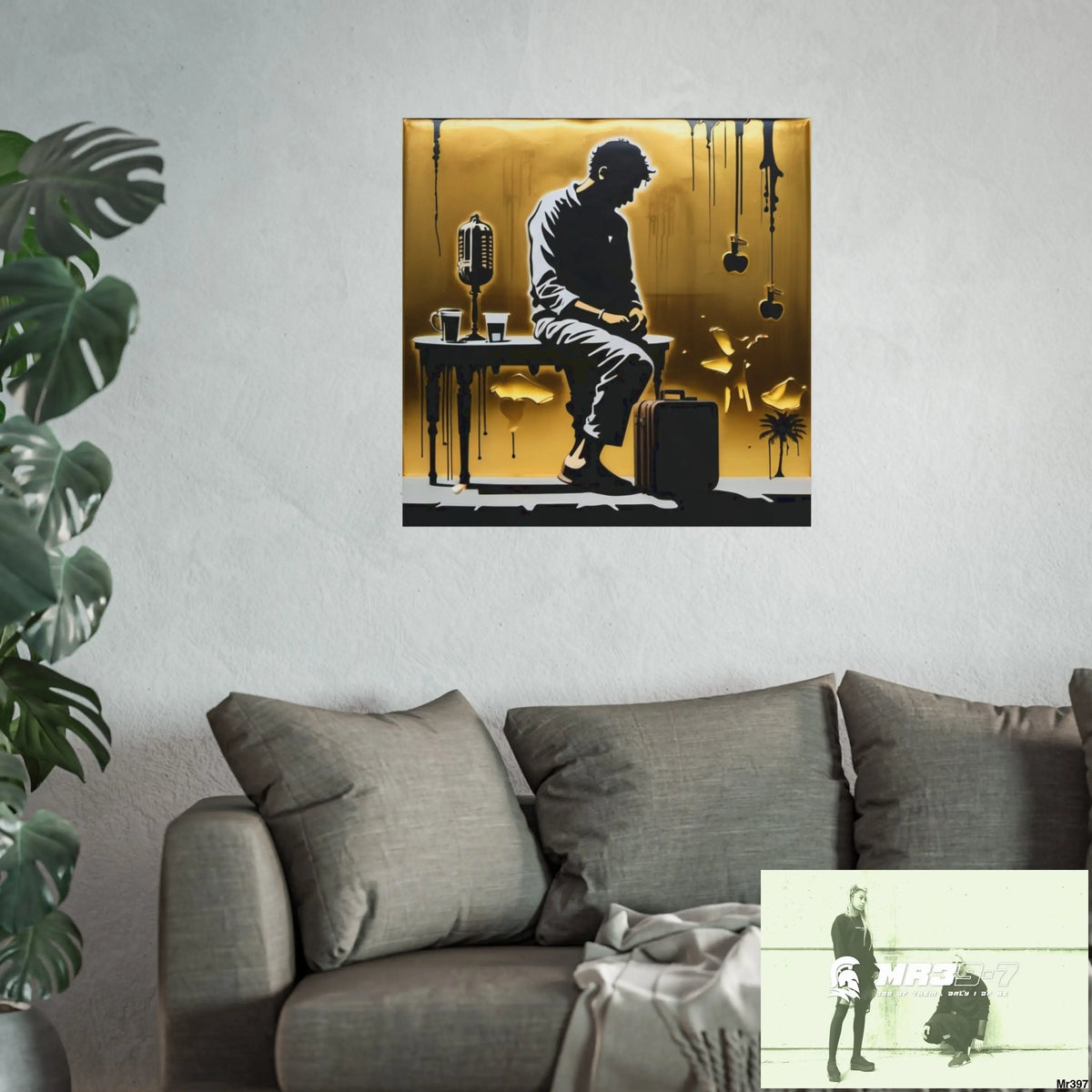 Banksy Style DAHAB GOLD SCENE 8 “The Suitcase The Saws The Rope The Goodbye The Break no 6 Fine Art Posters Poster