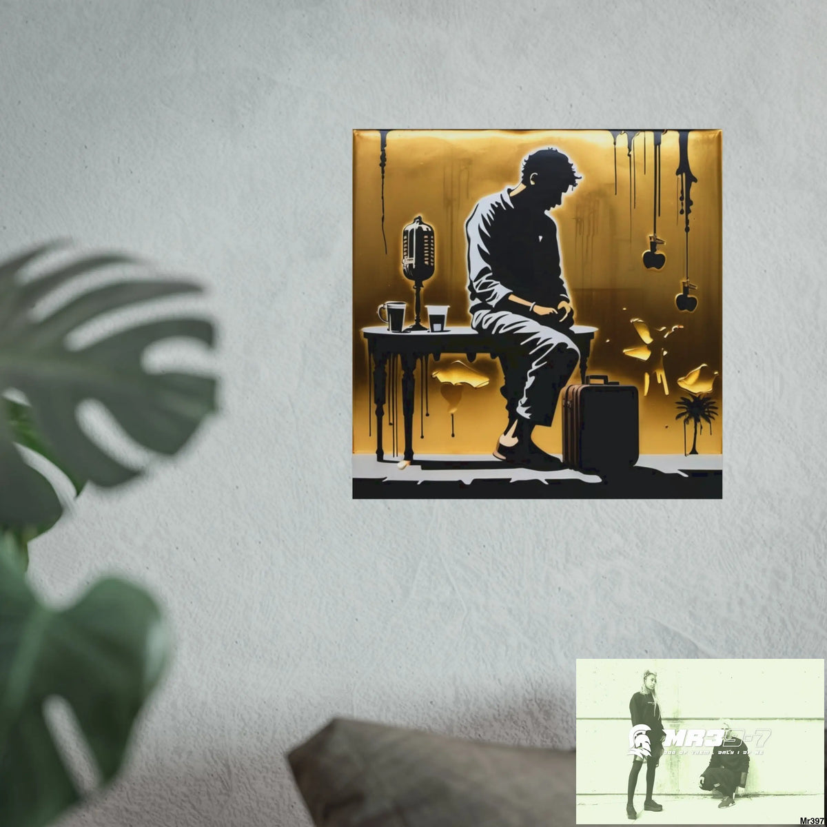 Banksy Style DAHAB GOLD SCENE 8 “The Suitcase The Saws The Rope The Goodbye The Break no 6 Fine Art Posters Poster