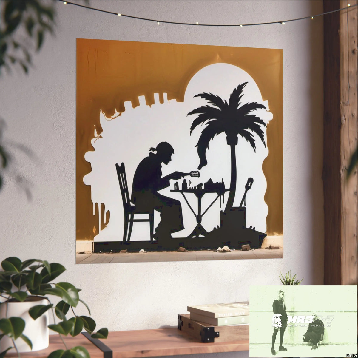 Banksy Style DAHAB GOLD SCENE 8 “The Suitcase The Saws The Rope The Goodbye The Break no 9 Fine Art Posters Poster
