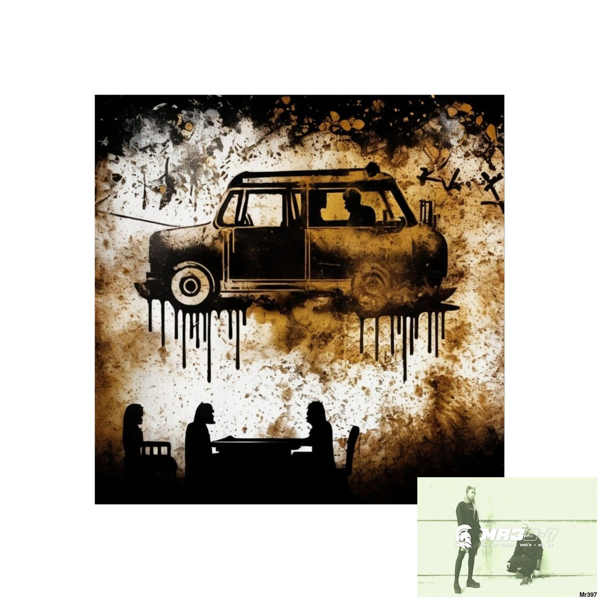 Banksy Style DAHAB GOLD SCENE 8 “The Suitcase The Saws The Rope The Goodbye The Break no 8 Fine Art Posters 16″ x 16″