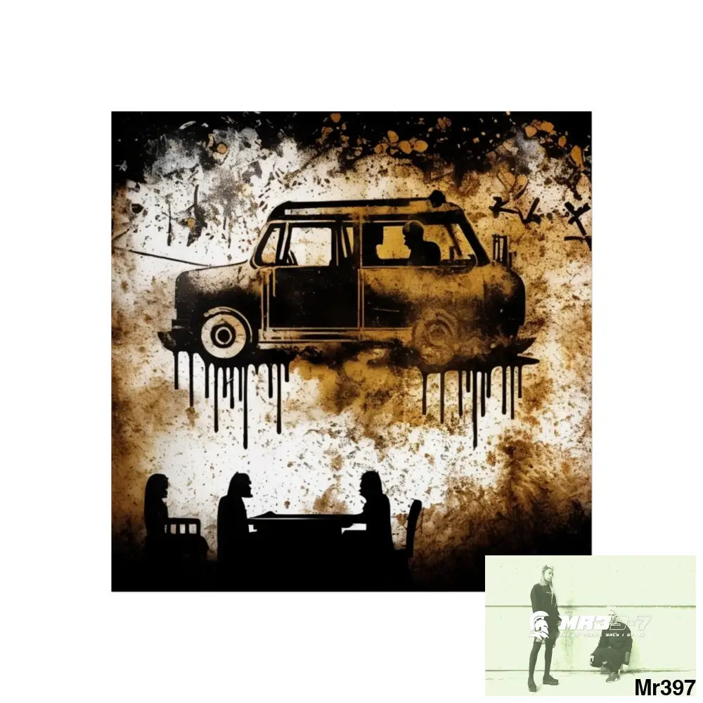 Banksy Style DAHAB GOLD SCENE 8 “The Suitcase The Saws The Rope The Goodbye The Break no 8 Fine Art Posters 24″ x 24″