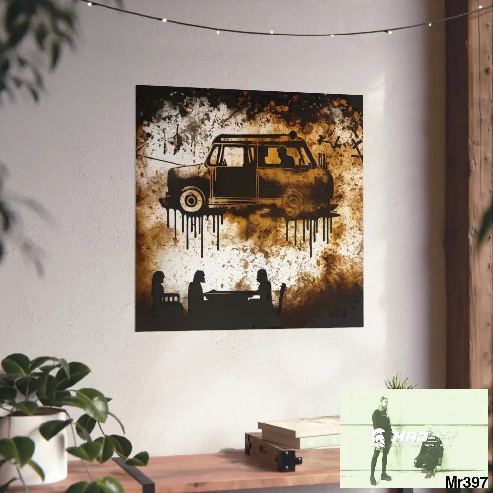 Banksy Style DAHAB GOLD SCENE 8 “The Suitcase The Saws The Rope The Goodbye The Break no 8 Fine Art Posters Poster