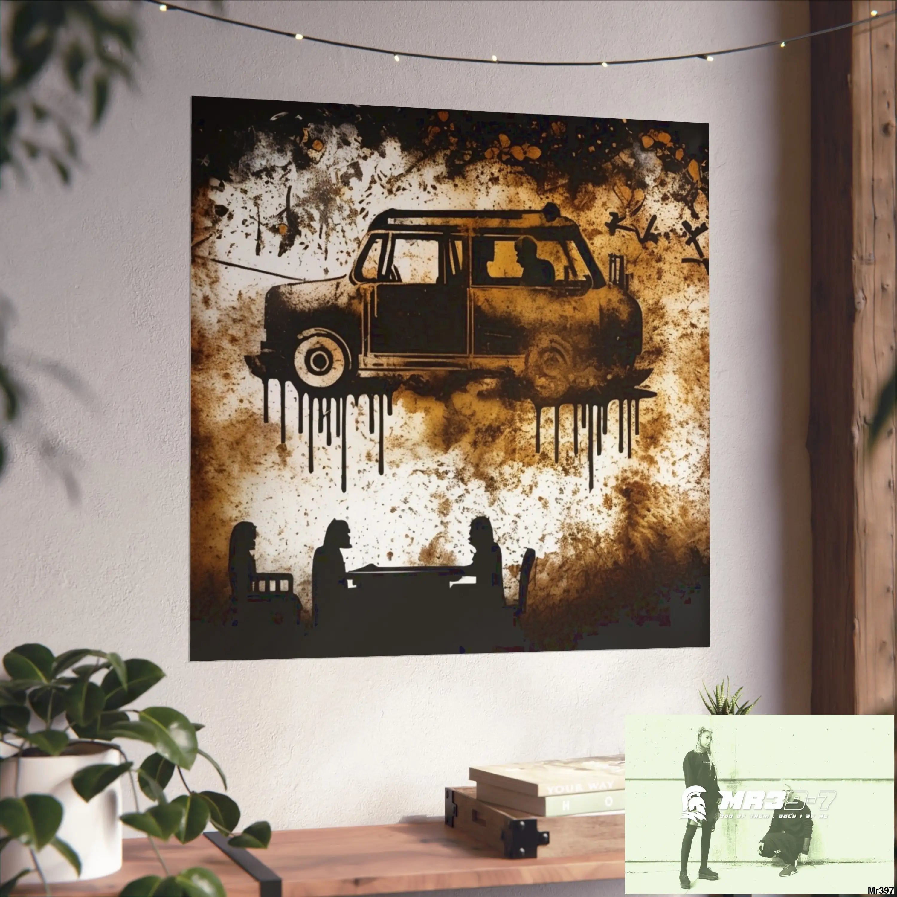 Banksy Style DAHAB GOLD SCENE 8 “The Suitcase The Saws The Rope The Goodbye The Break no 8 Fine Art Posters Poster