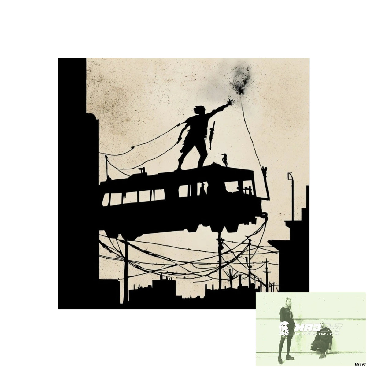 Banksy Style DAHAB GOLD SCENE 9“THE BREAK → THE HIGH MAST → THE JUMP → THE POLICE STATION ROOF”no 3 Fine Art Posters