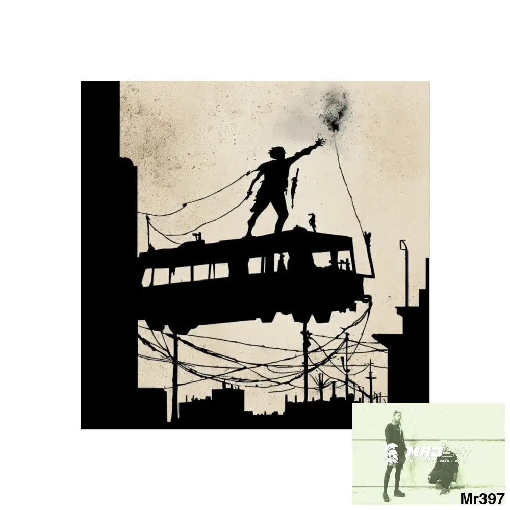 Banksy Style DAHAB GOLD SCENE 9“THE BREAK → THE HIGH MAST → THE JUMP → THE POLICE STATION ROOF”no 3 Fine Art Posters